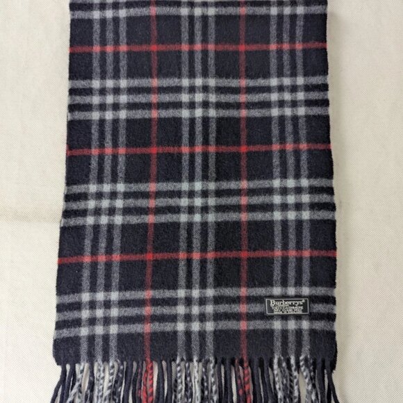 Authentic Burberry's Cashmere Check Scarf Blue – Unisex – Pre-Owned – Great Buy - Picture 5 of 7